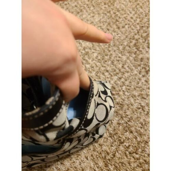 💸SOLD EUC Coach Signature Black Gray Handbag Purse & Matching Wallet - Picture 8 of 16